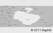 Gray Panoramic Map of Gong An