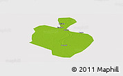 Physical Panoramic Map of Gong An, cropped outside