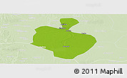 Physical Panoramic Map of Gong An, lighten