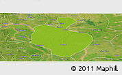 Physical Panoramic Map of Gong An, satellite outside