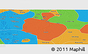 Political Panoramic Map of Gong An