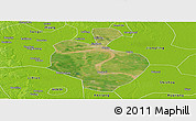 Satellite Panoramic Map of Gong An, physical outside