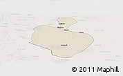 Shaded Relief Panoramic Map of Gong An, lighten