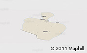 Shaded Relief Panoramic Map of Gong An, single color outside