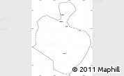 Blank Simple Map of Gong An, cropped outside