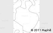 Blank Simple Map of Gong An, no labels