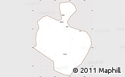 Classic Style Simple Map of Gong An, cropped outside
