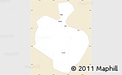 Classic Style Simple Map of Gong An, single color outside