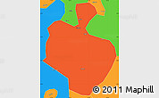 Political Simple Map of Gong An