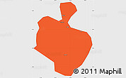 Political Simple Map of Gong An, single color outside
