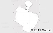 Silver Style Simple Map of Gong An, cropped outside