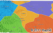 Political 3D Map of Guanghua