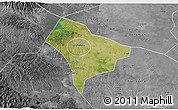 Satellite 3D Map of Guanghua, desaturated