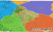 Satellite 3D Map of Guanghua, political outside