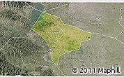 Satellite 3D Map of Guanghua, semi-desaturated
