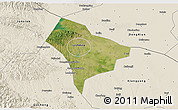 Satellite 3D Map of Guanghua, shaded relief outside