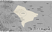 Shaded Relief 3D Map of Guanghua, darken, desaturated