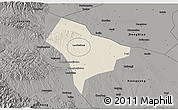 Shaded Relief 3D Map of Guanghua, darken, semi-desaturated