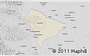 Shaded Relief 3D Map of Guanghua, desaturated