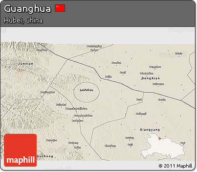 Shaded Relief 3D Map of Guanghua