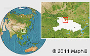 Satellite Location Map of Guanghua, highlighted parent region