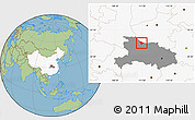 Savanna Style Location Map of Guanghua, highlighted country, highlighted parent region