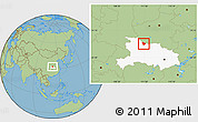 Savanna Style Location Map of Guanghua, highlighted parent region
