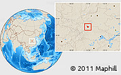 Shaded Relief Location Map of Guanghua