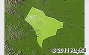Physical Map of Guanghua, darken