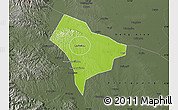 Physical Map of Guanghua, darken, semi-desaturated