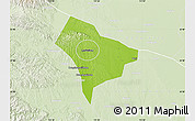 Physical Map of Guanghua, lighten