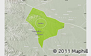 Physical Map of Guanghua, lighten, semi-desaturated