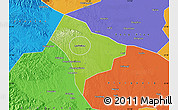 Physical Map of Guanghua, political outside