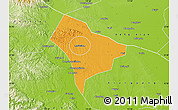 Political Map of Guanghua, physical outside