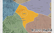 Political Map of Guanghua, semi-desaturated