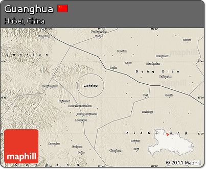 Shaded Relief Map of Guanghua