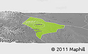 Physical Panoramic Map of Guanghua, desaturated
