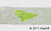 Physical Panoramic Map of Guanghua, lighten, semi-desaturated