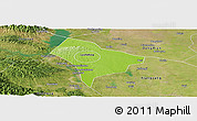 Physical Panoramic Map of Guanghua, satellite outside