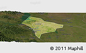Satellite Panoramic Map of Guanghua, darken