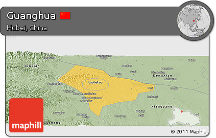 Savanna Style Panoramic Map of Guanghua
