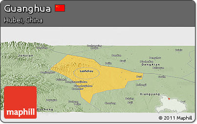 Savanna Style Panoramic Map of Guanghua