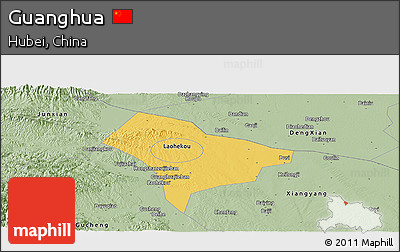 Savanna Style Panoramic Map of Guanghua