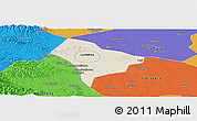Shaded Relief Panoramic Map of Guanghua, political outside