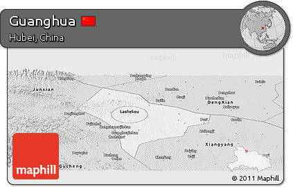 Silver Style Panoramic Map of Guanghua