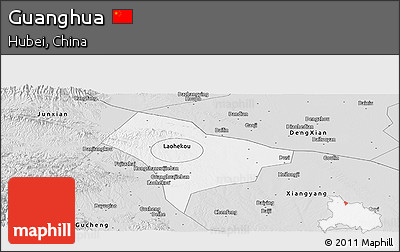 Silver Style Panoramic Map of Guanghua
