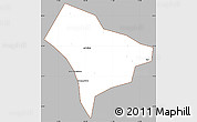 Gray Simple Map of Guanghua, cropped outside