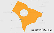 Political Simple Map of Guanghua, single color outside
