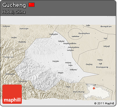 Classic Style 3D Map of Gucheng