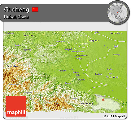 Physical 3D Map of Gucheng